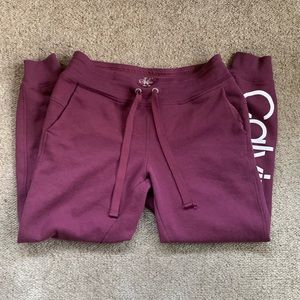 Calvin Klein Burgundy Sweatpants